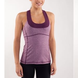 Lululemon Scoop Neck Tank, Sz 8, Heathered Plum. EUC